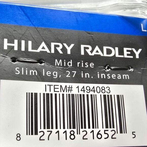 NWT Hilary Radley Womens Tummy Control Panel Pants Black Size Large 27" Inseam L - Picture 7 of 9